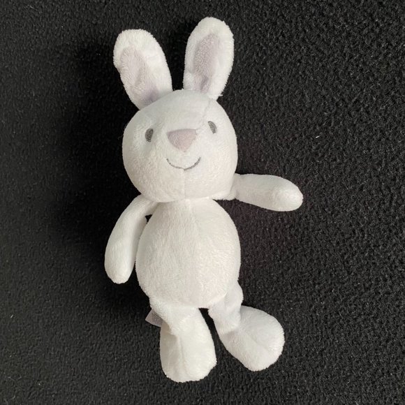 Just One Year By Carters small white bunny plush gray eyes crib baby toy stuffed - Picture 1 of 9